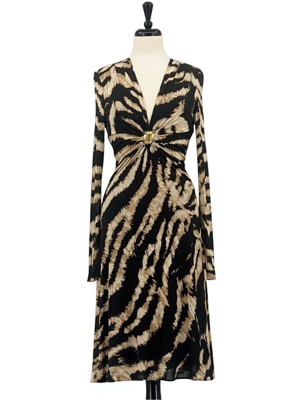 Roberto Cavalli Vintage Stretch Viscose Animal Print Dress - Picture 2 of 9